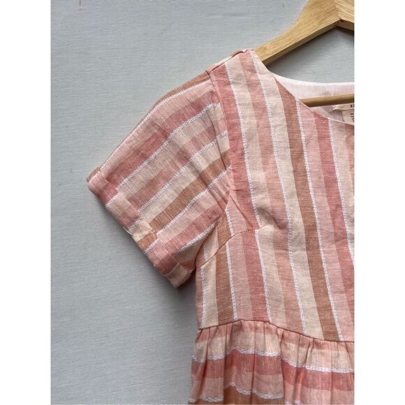 Happily Grey Kids striped lined Relaxed fit short dress size 12 - Picture 2 of 6